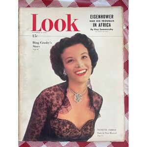 Vintage LOOK Magazine October 26 1948 Nanette Fabray Cover Bing Crosby NO LABEL